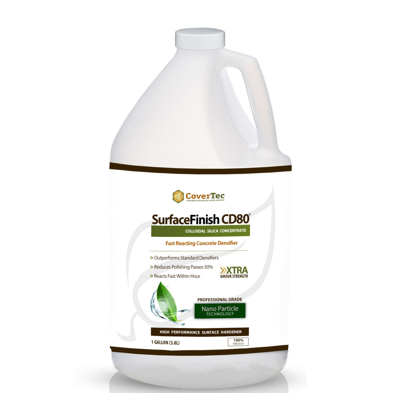 SurfaceFinish CD80 Colloidal Silica Concrete Hardener Densifier - 1 Gal