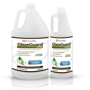 Porcelain Floor Sealer - GlazeGuard Satin Finish, Low Sheen Tile And Grout Sealer