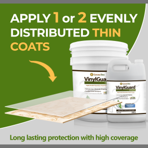 one or two coats of VinylGuard vinyl floor sealer