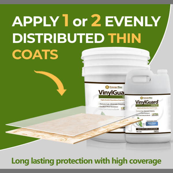 one or two coats of VinylGuard vinyl floor sealer
