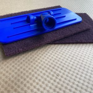 9 inch swivel pad holder and two scouring pads