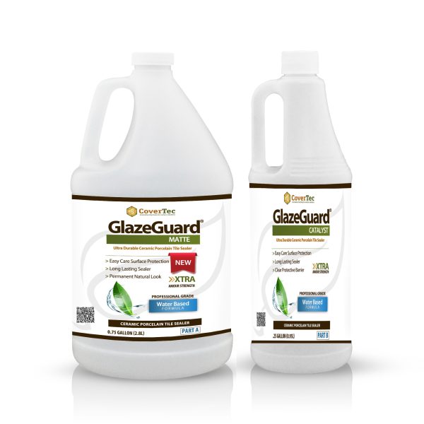 a white jugs with labels low sheen finish